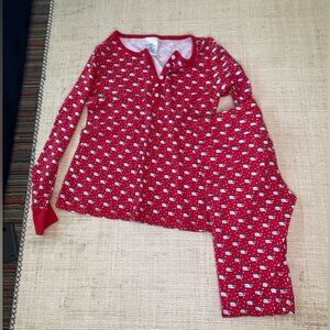 Vineyard Vines Christmas Print Pajamas Size XS Whale And Santa Hat 2 pc Set